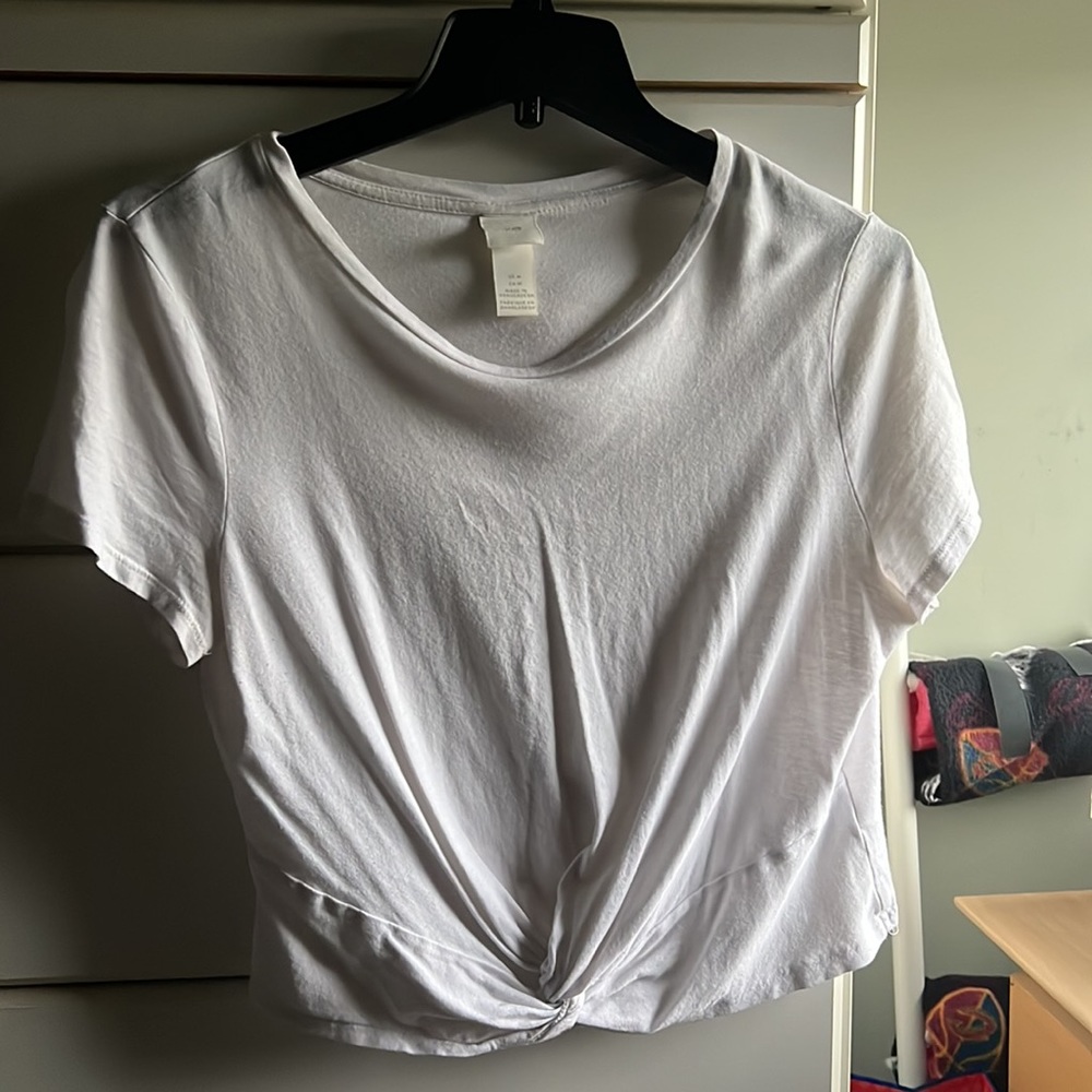H&M white crop top